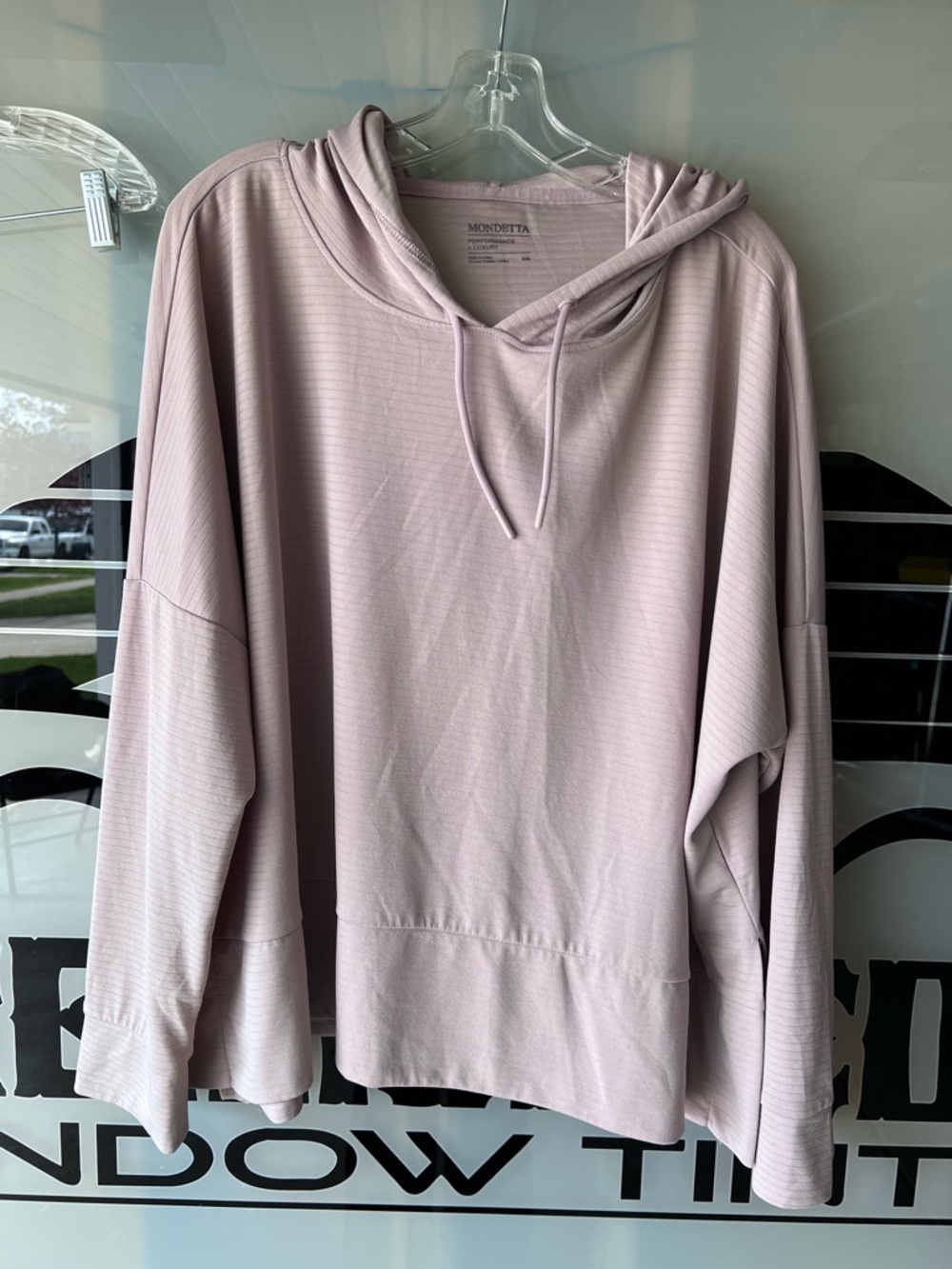 Mondetta Light Mauve Ribbed Hoodie